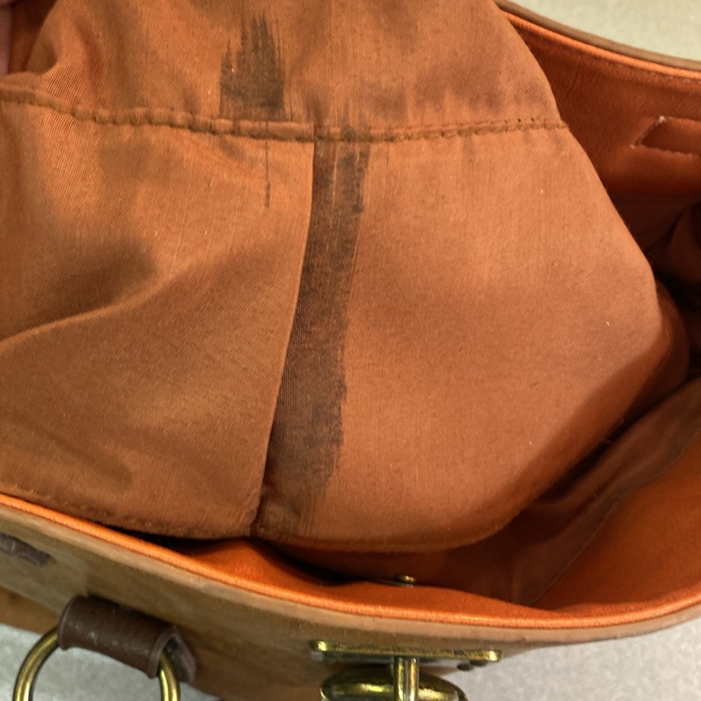 2 tone brown faux leather handbag - Picture 11 of 13